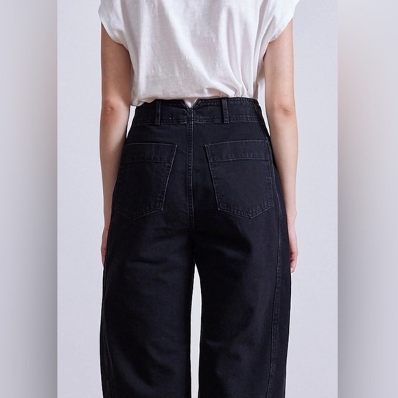 NEW Apiece Apart Women's Meridan 
Jeans Relaxed Ballon in Luna Black Sz 28 S - Picture 2 of 9